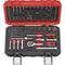 Hexagonal socket wrench set 1/4", fine-toothed type 6003 0060